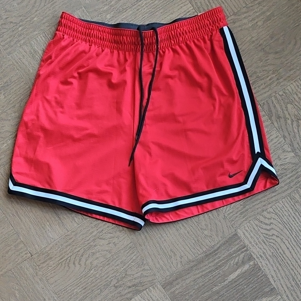 Nike Men's Athletic Shorts in Red with Black Trim